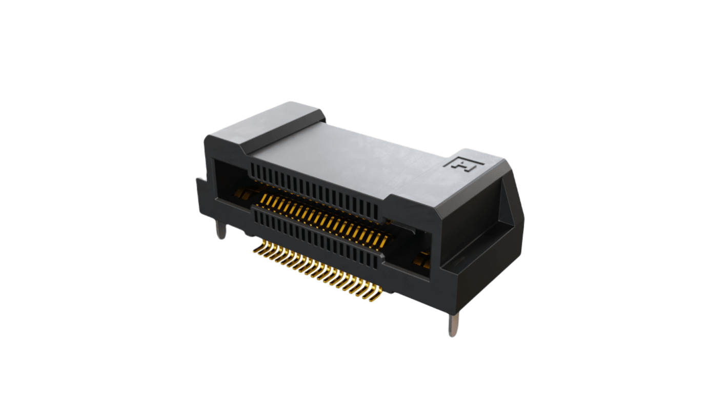HARWIN FLECTO Series Horizontal SMT Mount PCB Header, 40 Contact(s), 0.5mm Pitch, 2 Row(s), Shrouded