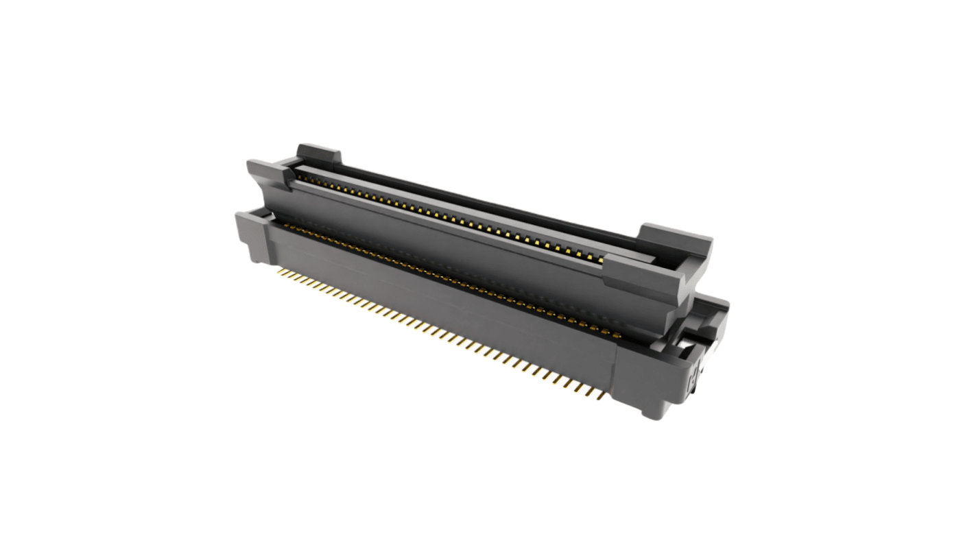 HARWIN FLECTO Series Vertical SMT Mount PCB Header, 80 Contact(s), 0.8mm Pitch, 2 Row(s), Shrouded