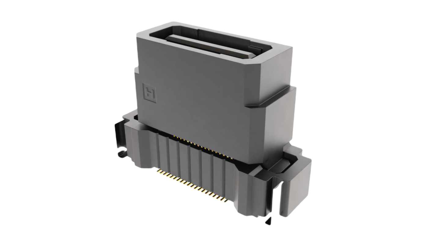 HARWIN FLECTO Series Vertical SMT Mount PCB Header, 40 Contact(s), 0.5mm Pitch, 2 Row(s), Shrouded