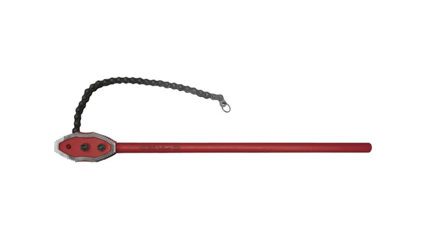 Ega-Master Chain Wrench, 1200 Overall, 8mm Jaw Capacity, Straight Handle
