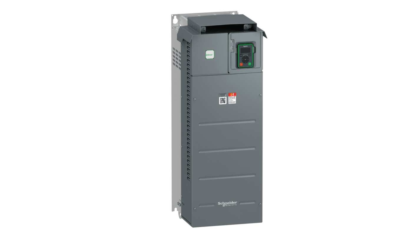 Schneider Electric Inverter Drive, 90 kW, 3 Phase, 380 → 460 V, 177 A, ATV610 Series