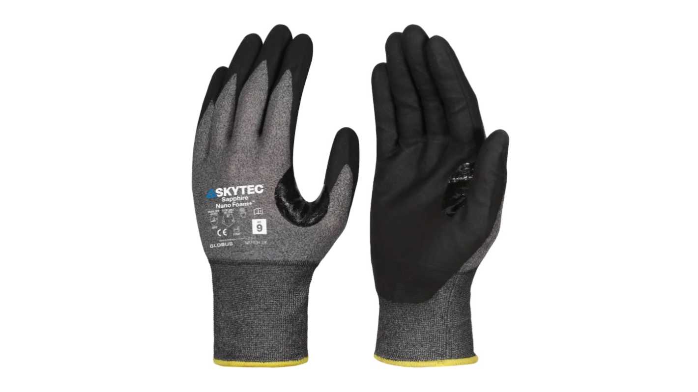 Guanti da lavoro Skytec SKG00079, Tg. 8 - M, in HPPE, Nylon, Tungsteno, col. Nero