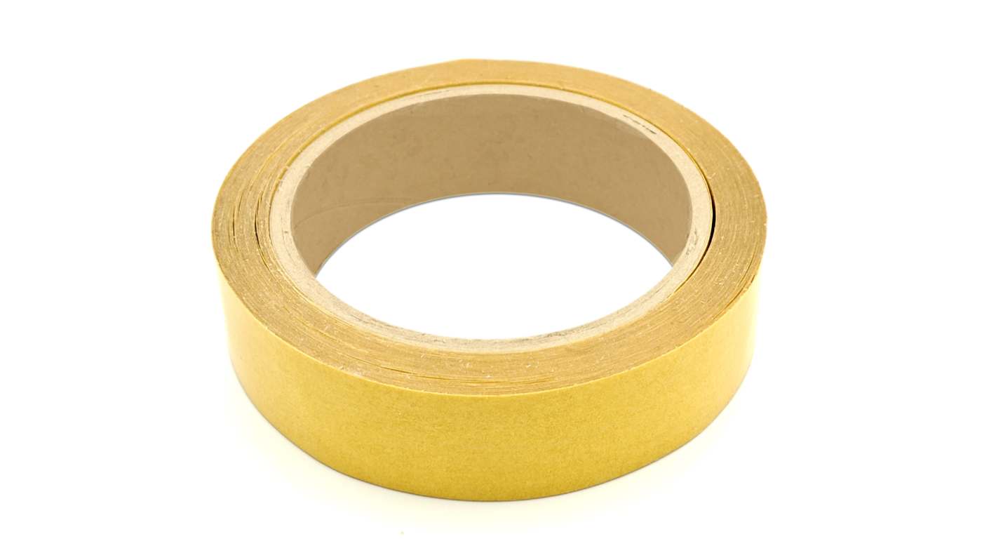 RS PRO Transparent Double Sided Tape, 0.1mm Thick, 16.8 N/cm, PET Backing, 20mm x 20m