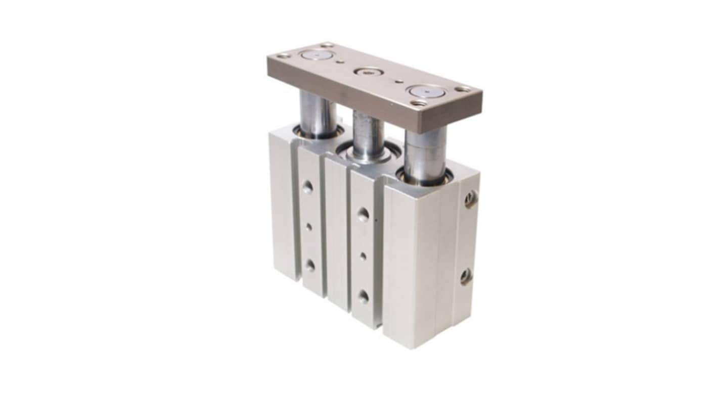 RS PRO Pneumatic Guided Cylinder - 12mm Bore, 40mm Stroke, Double Acting