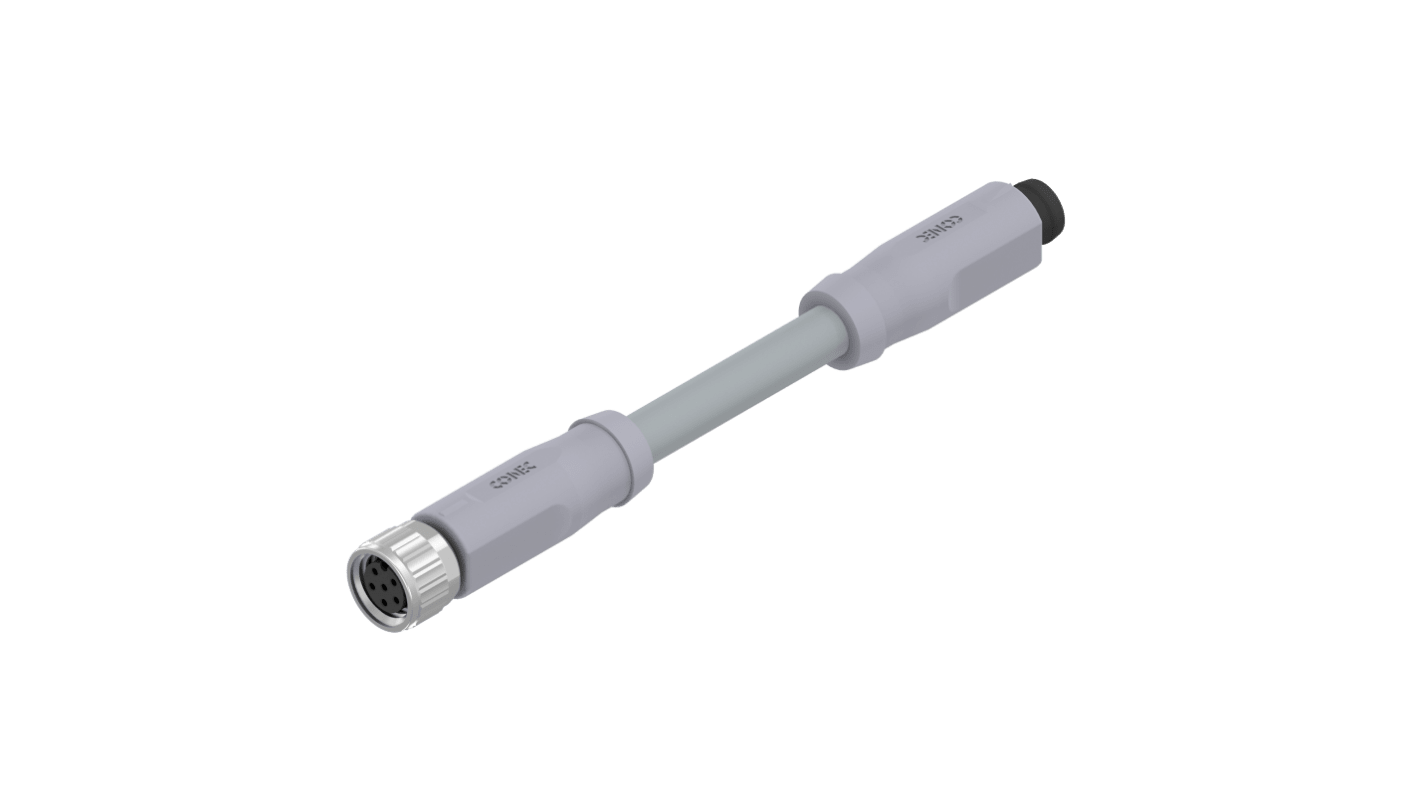 Kabel do siłownika/czujnika Złącze A M8 liczba rdzeni 6 długość 3m Rodzaj A Żeńskie Złącze B M8