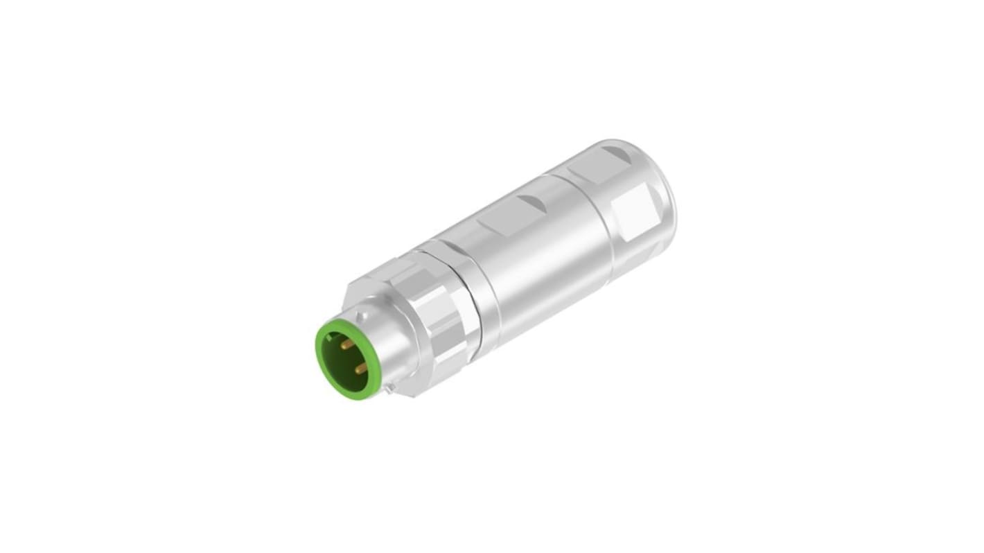 CONEC Circular Connector, 4 Contacts, Panel Mount, M12 Connector, Plug, Male, IP67, 43 Series