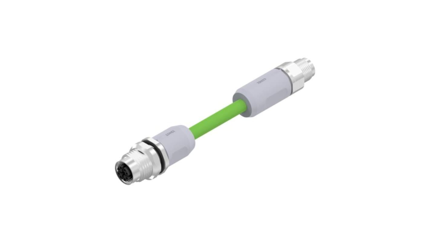 CONEC Circular Connector, 8 Contacts, Panel Mount, M12 Connector, Plug, Male, IP67, 43 Series