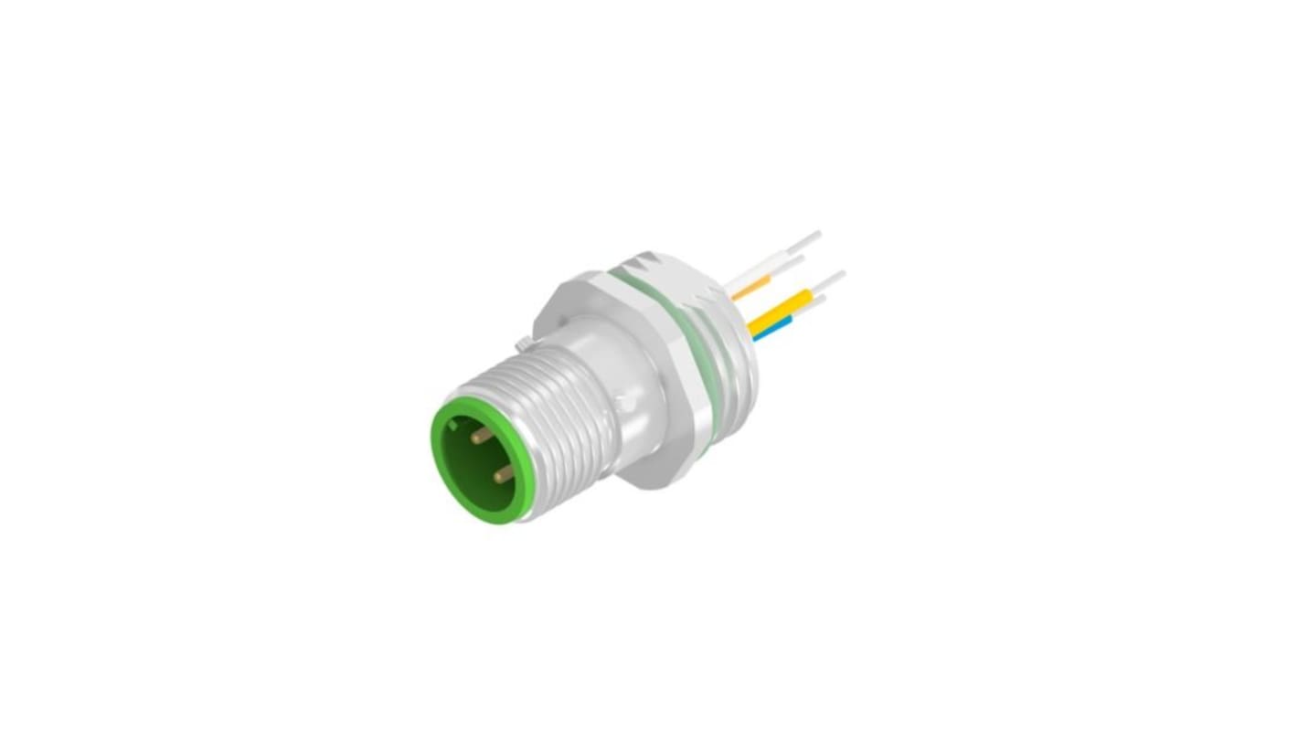CONEC Circular Connector, 4 Contacts, Panel Mount, M12 Connector, Socket, Female, IP67, 43 Series
