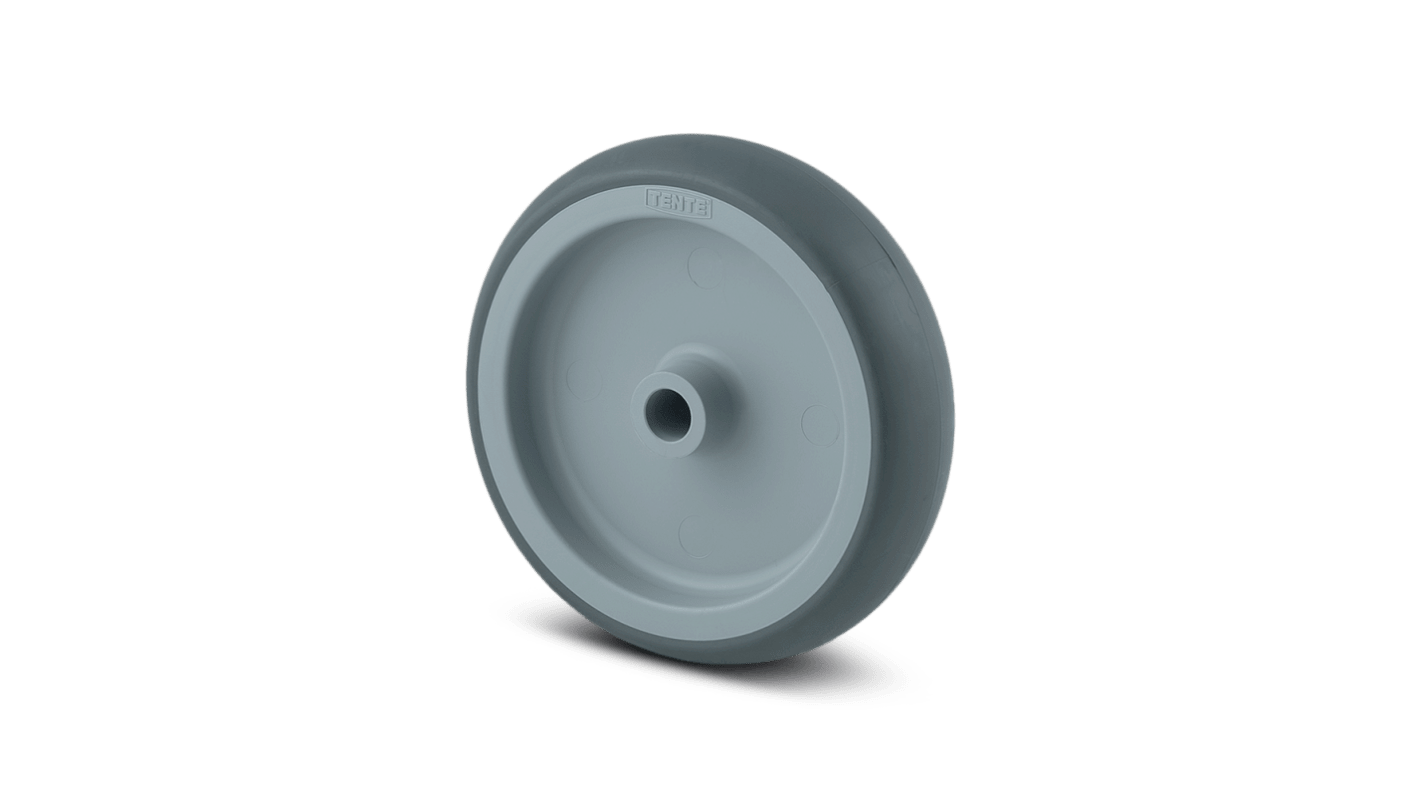 Kółko do wózka, Polipropylen, Czarny, Srebrny, obc.: 75kg, śred.: 75mm, szer.: 25mm