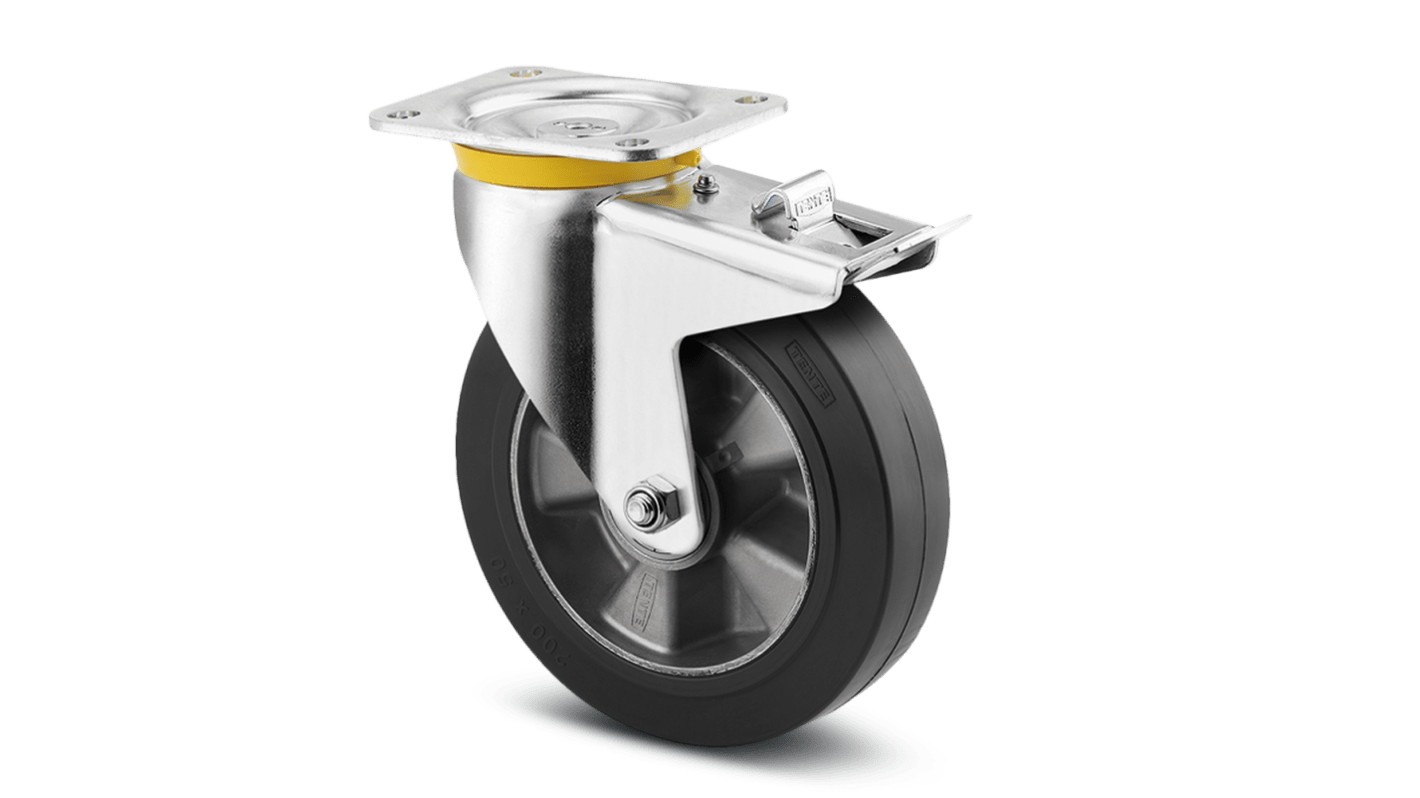 Ruota per carrelli orientabile con freno Tente, Ø 200mm, 450kg