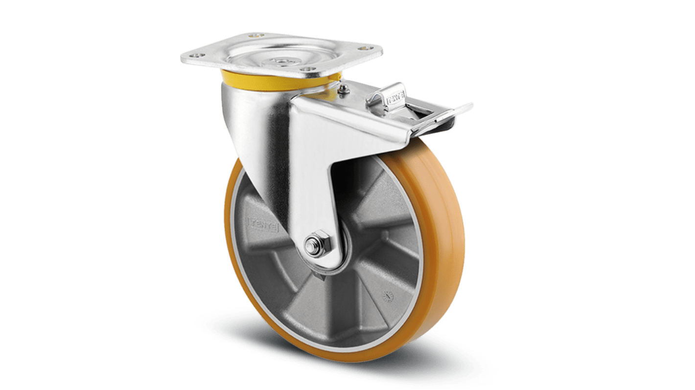 Ruota per carrelli orientabile con freno Tente, Ø 125mm, 500kg