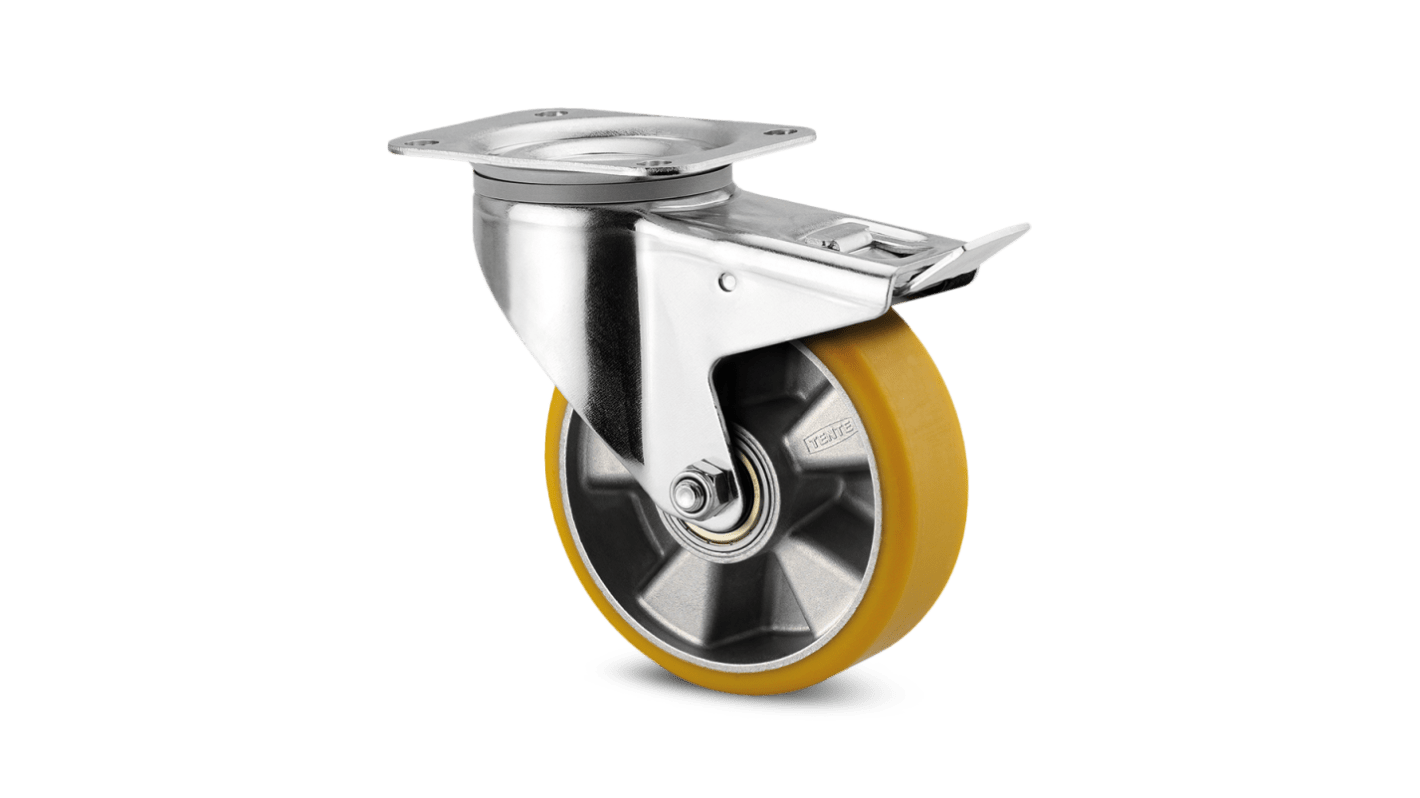 Tente Braked Swivel Castor Wheel, 300kg Capacity, 125mm Wheel