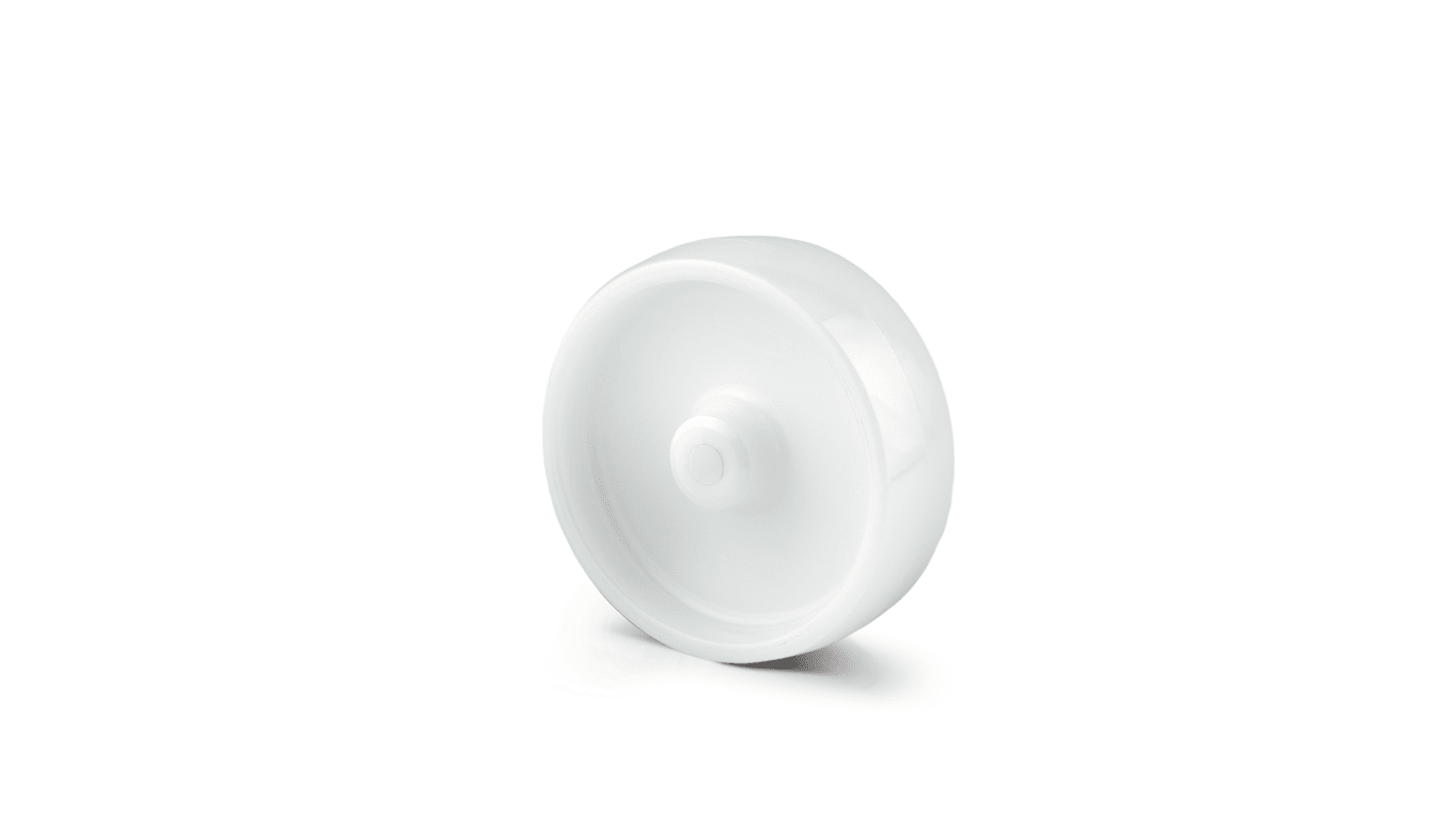 Kółko do wózka, Poliamid, Biały, obc.: 300kg, śred.: 125mm, szer.: 40mm