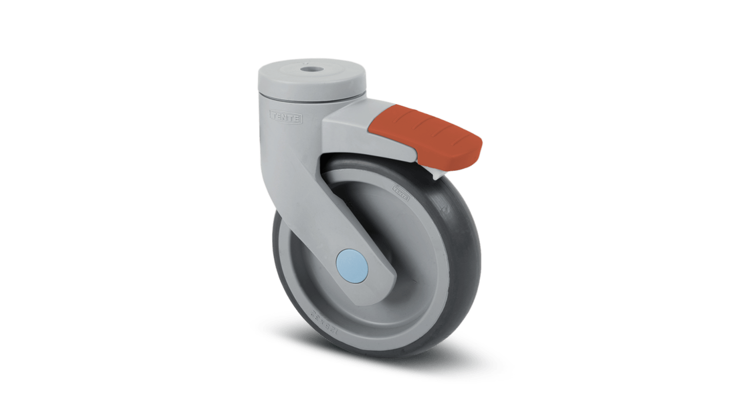 Tente Braked Swivel Castor Wheel, 100kg Capacity, 125mm Wheel