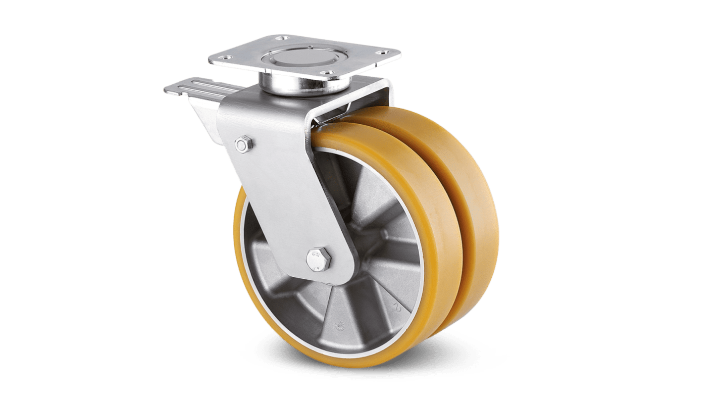 Ruota per carrelli orientabile con freno Tente, Ø 125mm, 750kg