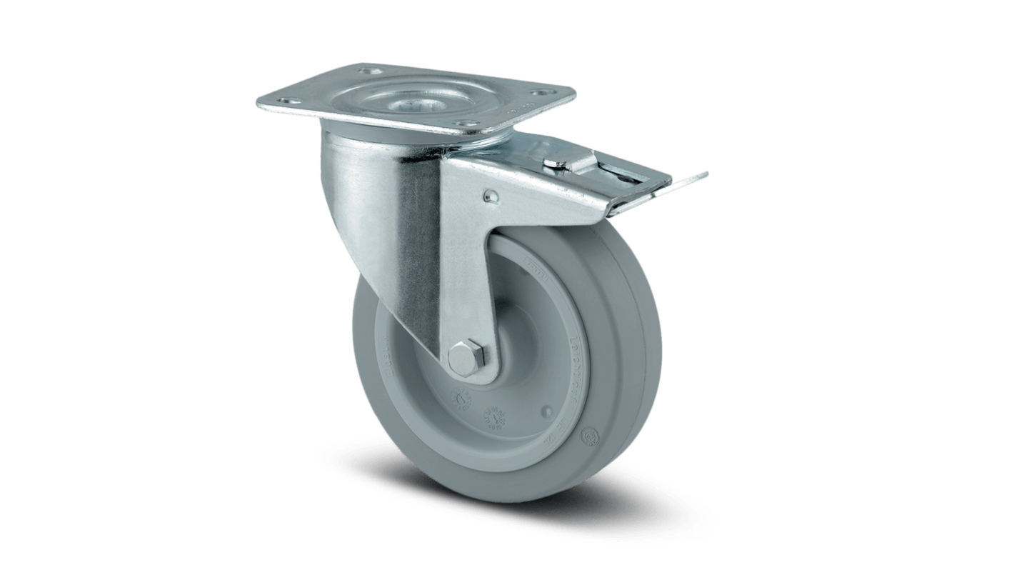 Tente Braked Swivel Castor Wheel, 400kg Capacity, 200mm Wheel