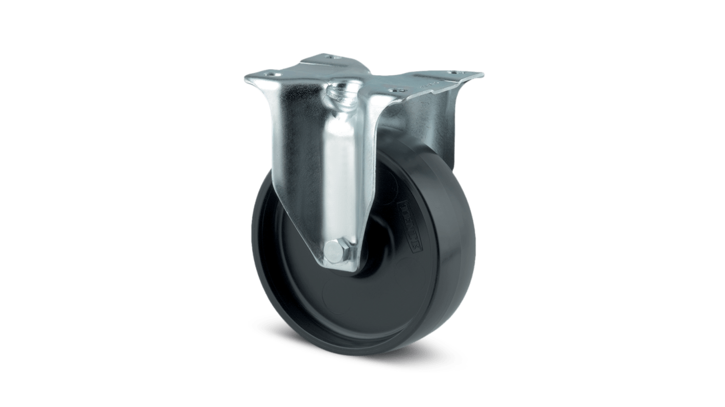 Tente Fixed Castor Wheel, 125kg Capacity, 80mm Wheel