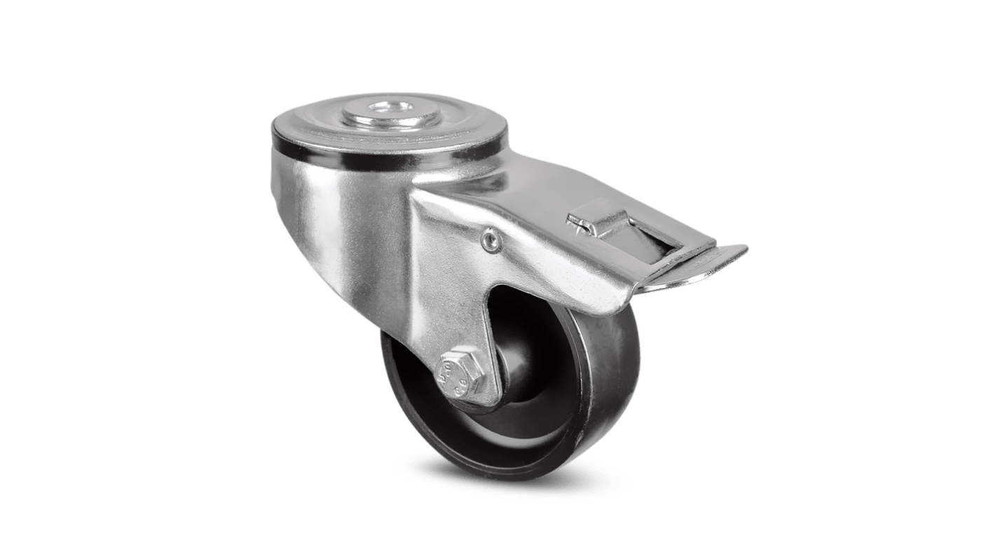 Tente Braked Swivel Castor Wheel, 70kg Capacity, 80mm Wheel