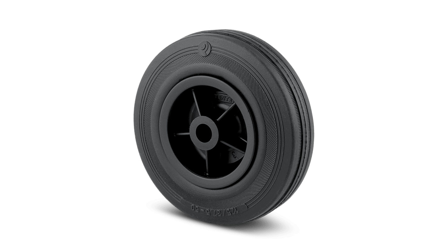 Kółko do wózka, Polipropylen, Czarny, obc.: 75kg, śred.: 100mm, szer.: 35mm