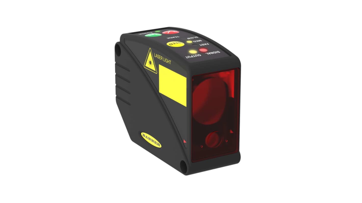 Banner Diffuse Photoelectric Sensor, Rectangular Sensor, 0.3 → 5 m Detection Range