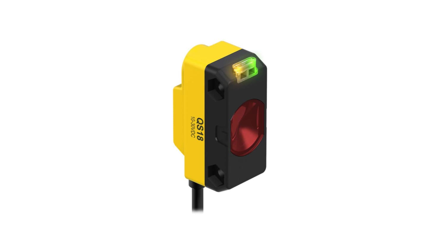 Sensore fotoelettrico Rettangolare Banner, Modalità opposta, rilevamento 3 m