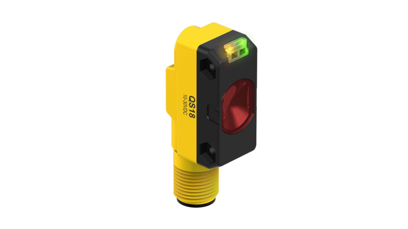 Sensore fotoelettrico Rettangolare Banner, Modalità opposta, rilevamento 3 m, uscita NPN/PNP