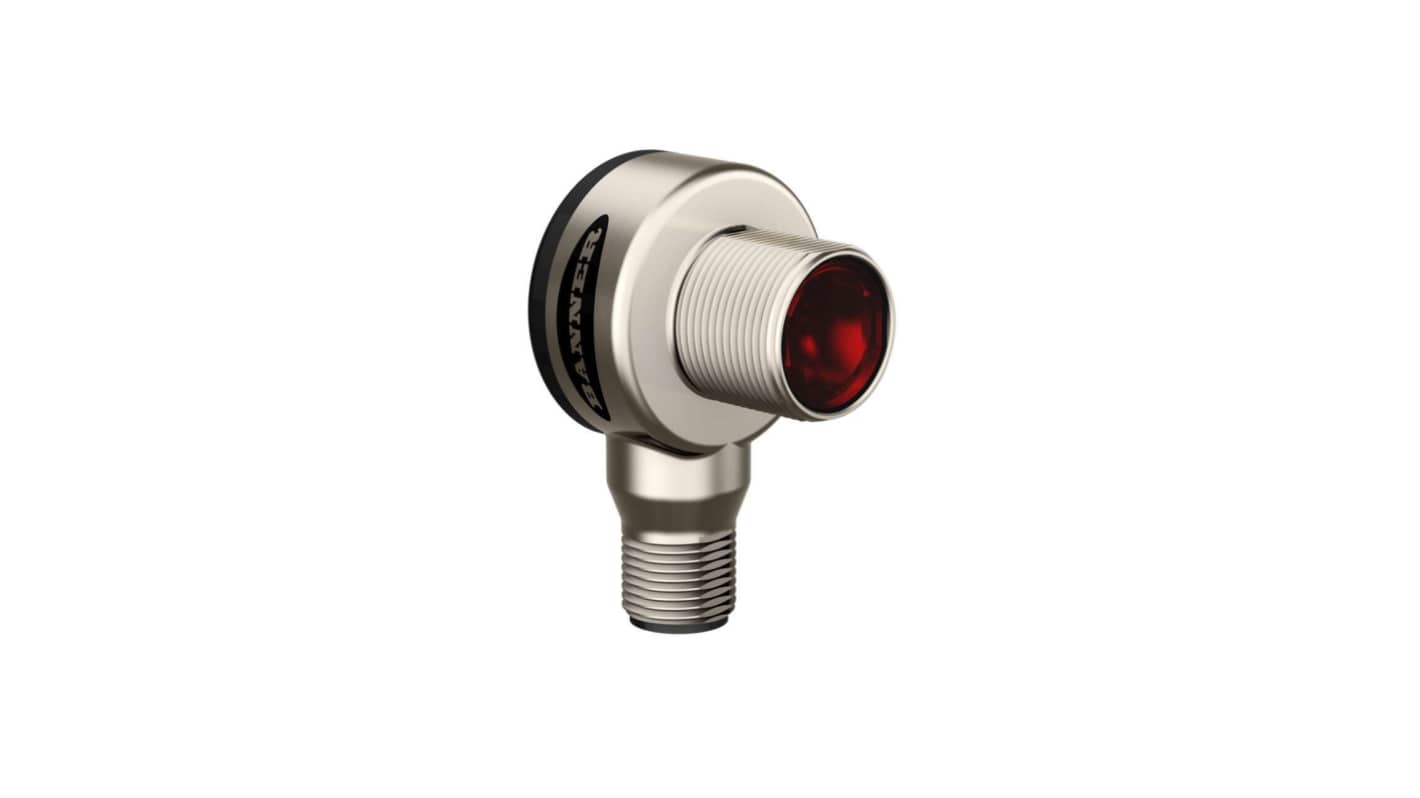Sensore fotoelettrico Cilindrico Banner, Modalità opposta, rilevamento 20 m, uscita NPN/PNP