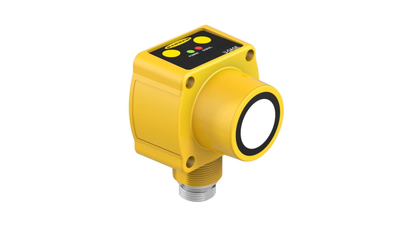 Banner Ultrasonic Barrel Ultrasonic Sensor, 200 → 8 mm Detection, Relay NO+NC, 85 → 264 V ac