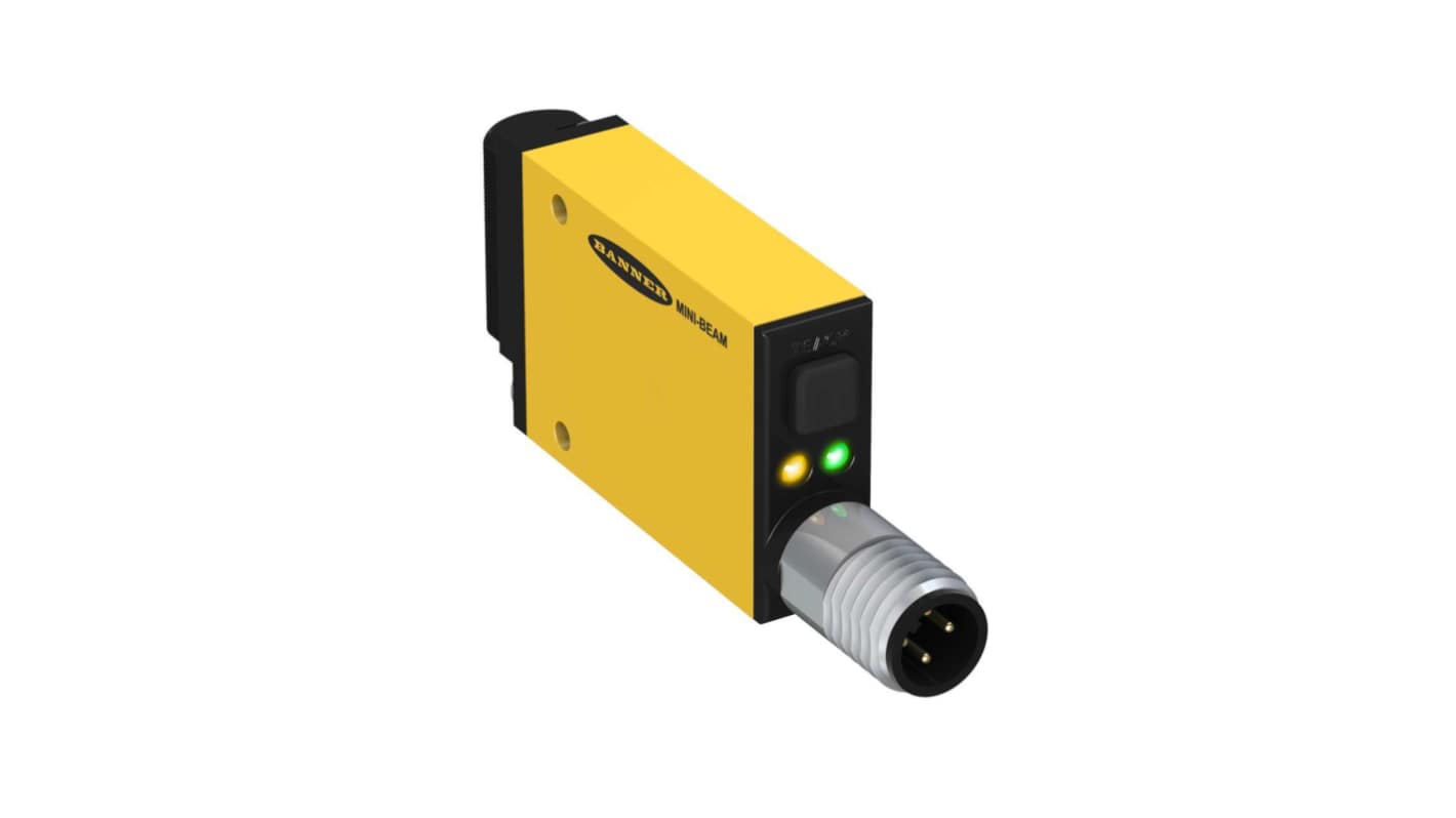 Banner 塑料光纤传感器, 双极 NPN/PNP输出, 10 → 30V 直流, 500 μs响应, IP67
