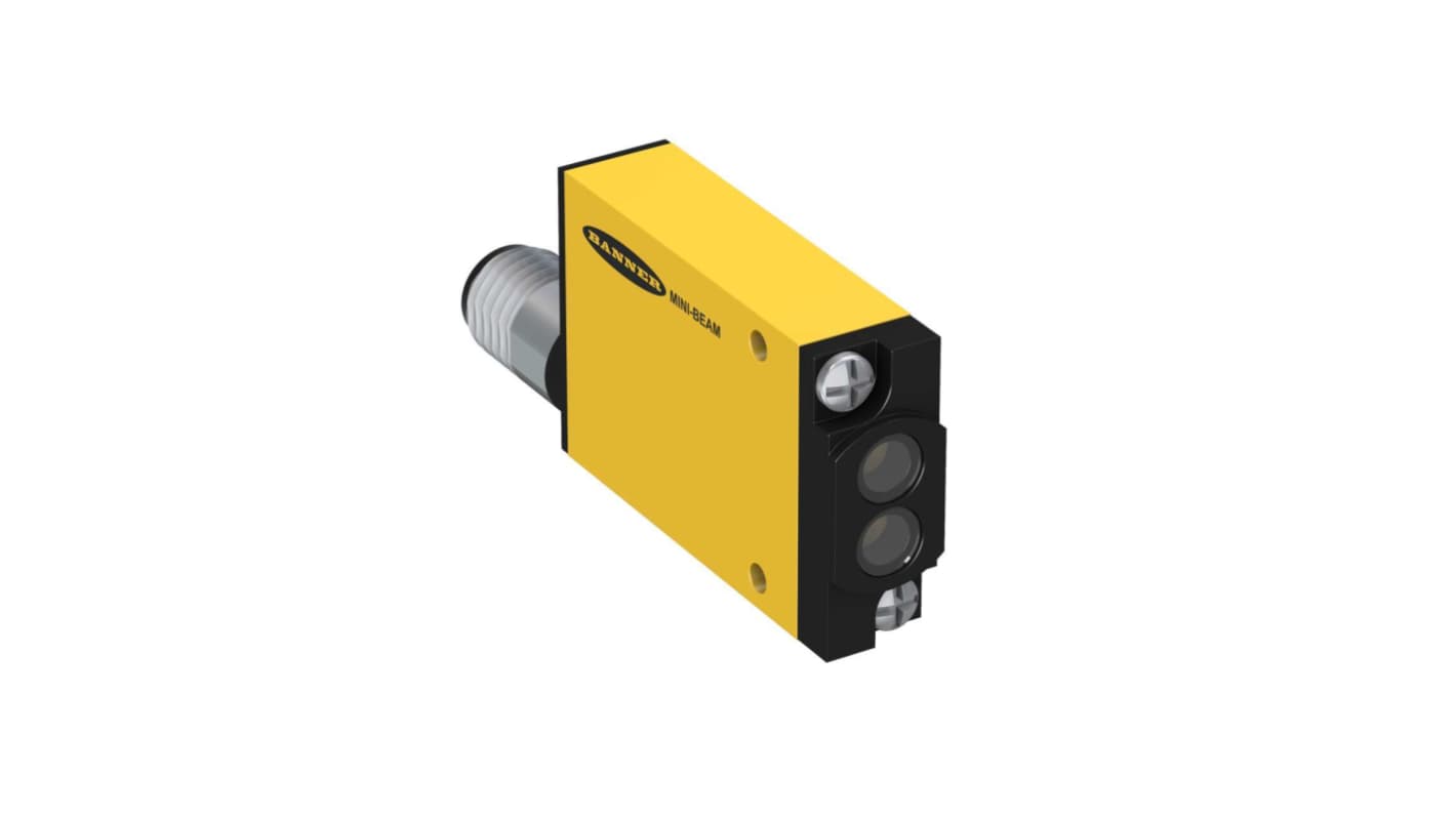 Banner Diffuse Photoelectric Sensor, Block Sensor, 130 mm Detection Range