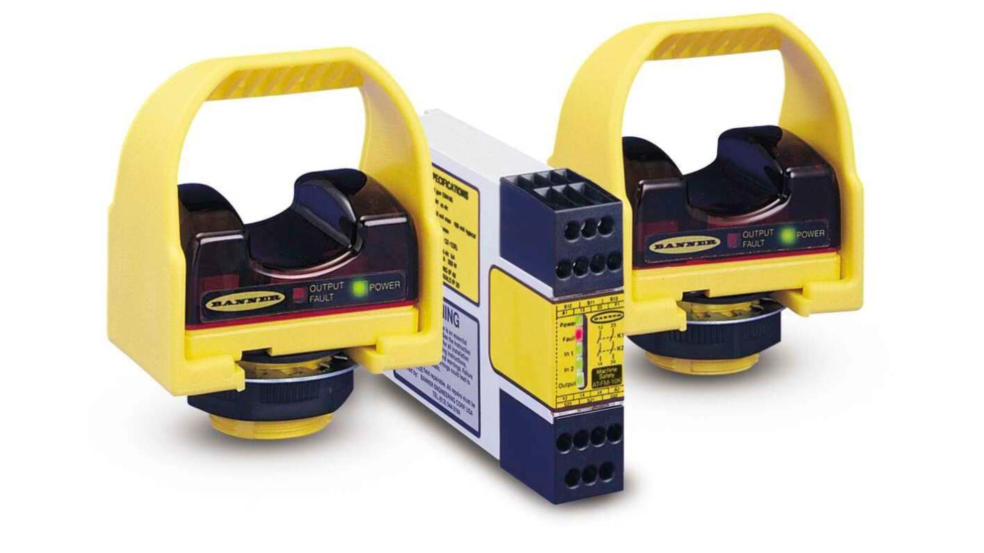 Banner Safety Two Hand Control Switch, Black, Yellow, AT Series