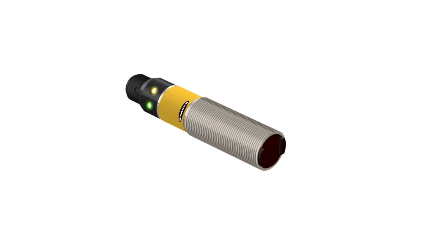 Banner zylindrisch Optischer Sensor, Hintergrundunterdrückung, Bereich 50 mm, NPN Ausgang, 4 - Stift M12 Intergral QD,