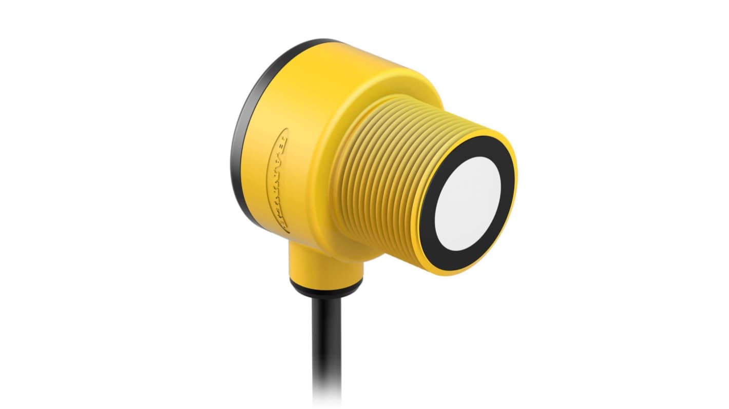 Banner Ultrasonic Barrel Proximity Sensor, M30, 2000 mm Detection, PNP 4-20 mA, 12 → 24 V dc