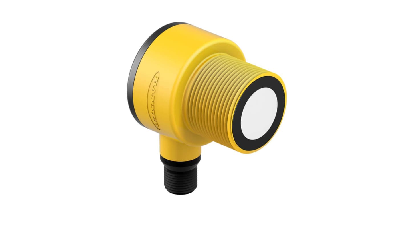 Banner Ultrasonic Barrel Proximity Sensor, M12, 300 → 3000 mm Detection 0-20 mA, 10 → 30 V dc