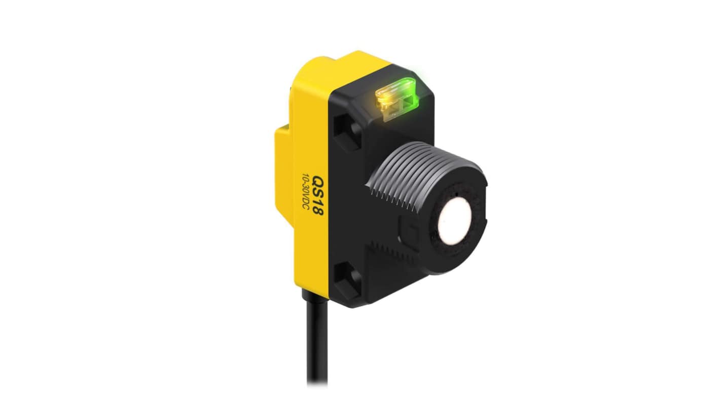 Banner Ultrasonic Rectangular Proximity Sensor, M18, 50 → 500 mm Detection, NPN NO/NC, 12 → 30 V dc
