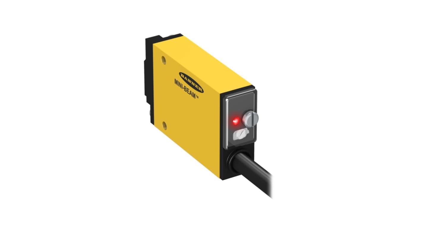 Sensore fotoelettrico Banner, a diffusione, rilevamento 300 mm, uscita SPST