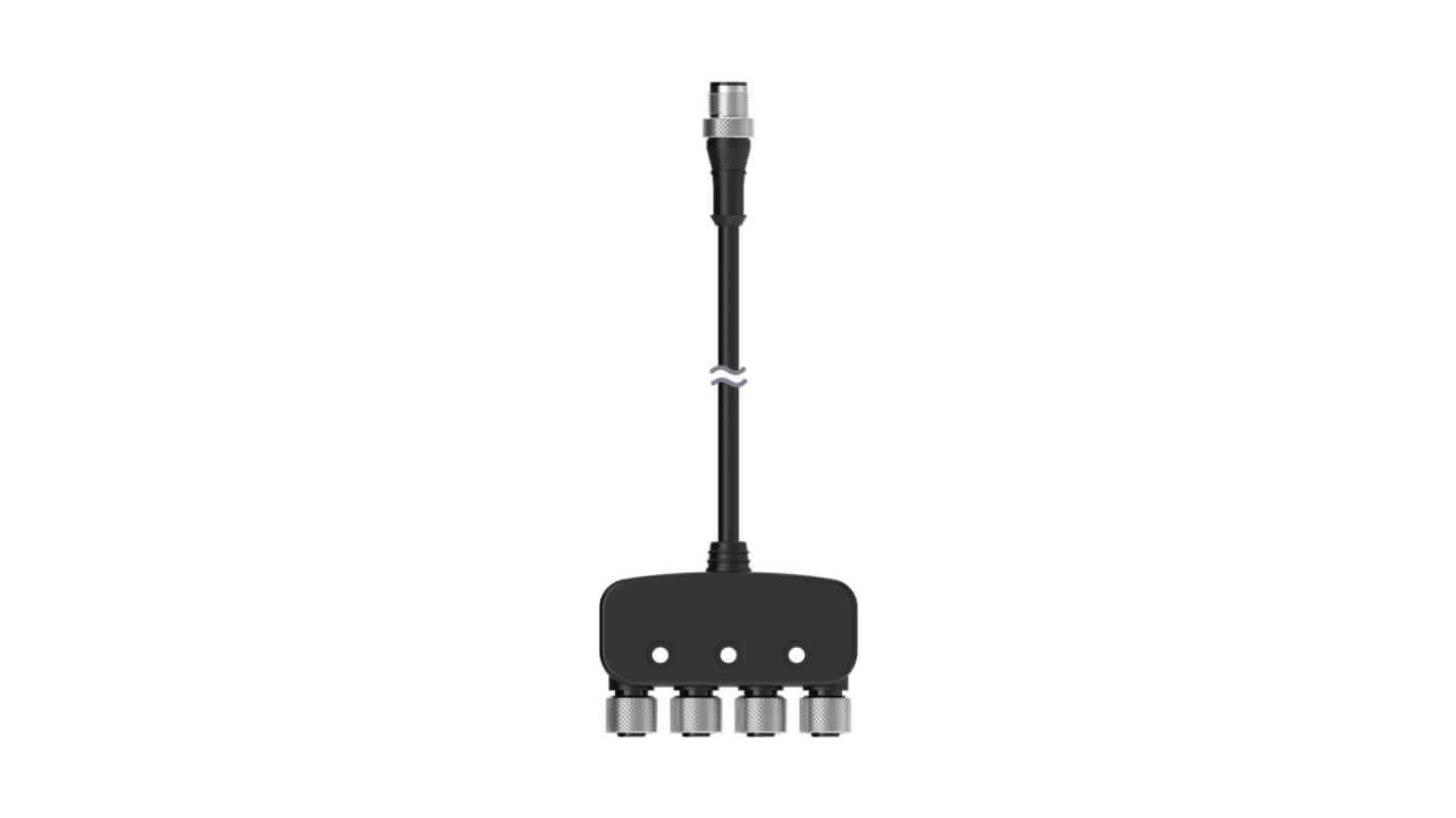 Banner Straight Male 5 way M12 to Straight Male 4 way M12 Sensor Actuator Cable