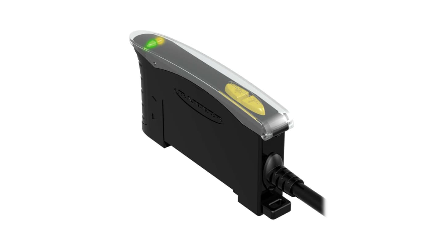 Száloptikai érzékelő NPN, IP50, 12 → 24 V DC Kábel