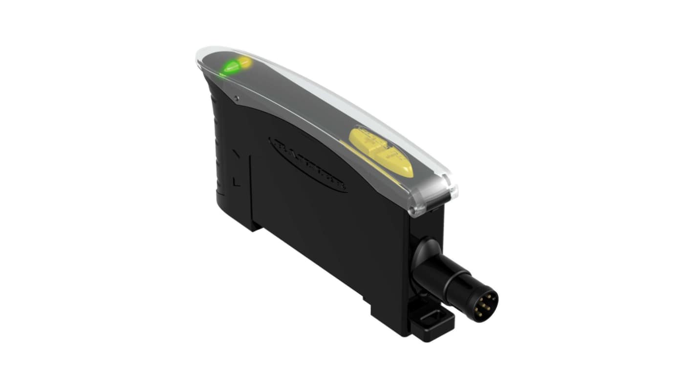Banner 塑料光纤传感器, PNP输出, 12 → 24V 直流, 50 ms响应, IP50