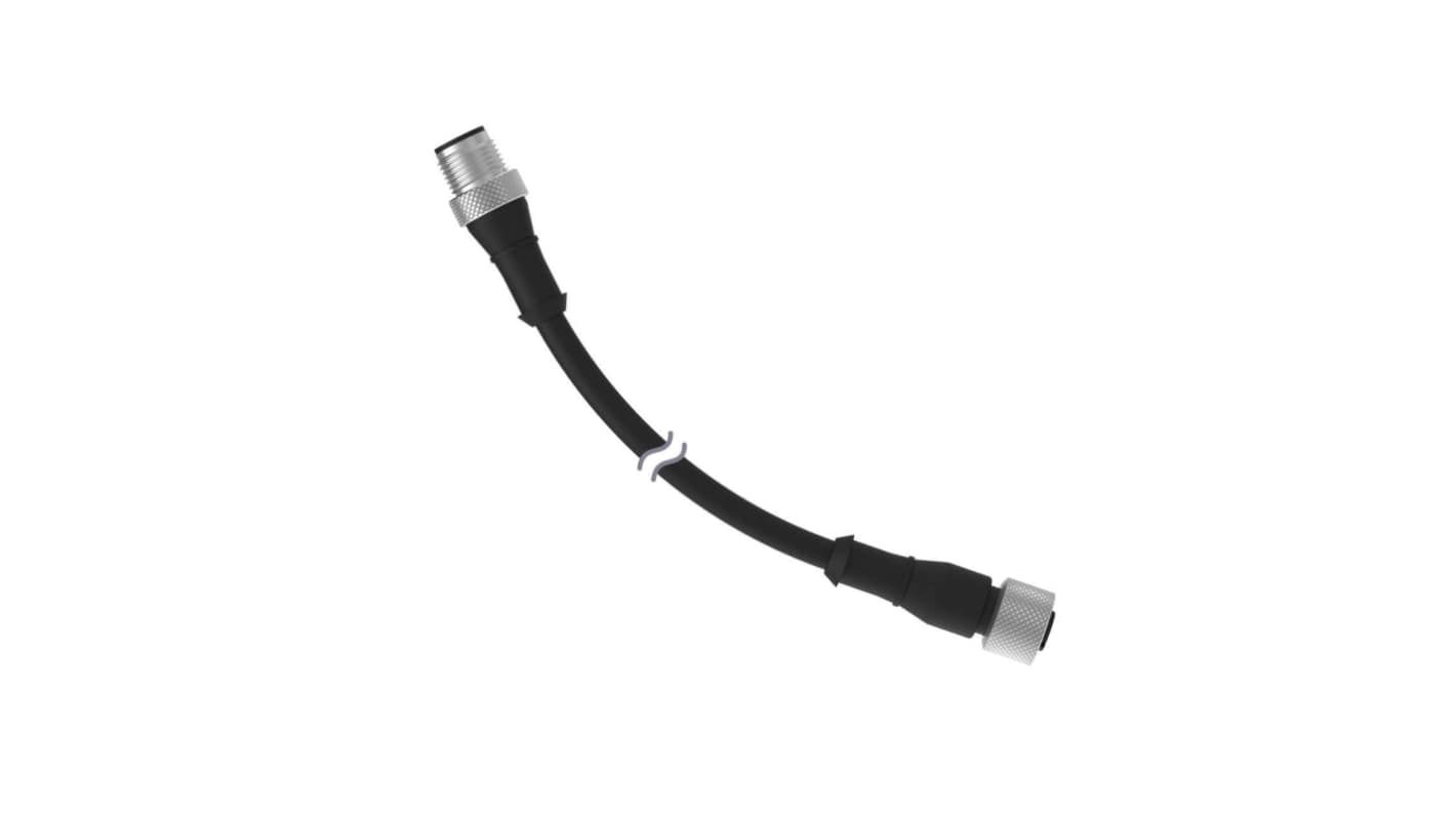 Banner Straight Female 4 way M12 to Straight Male 4 way M12 Sensor Actuator Cable, 2m