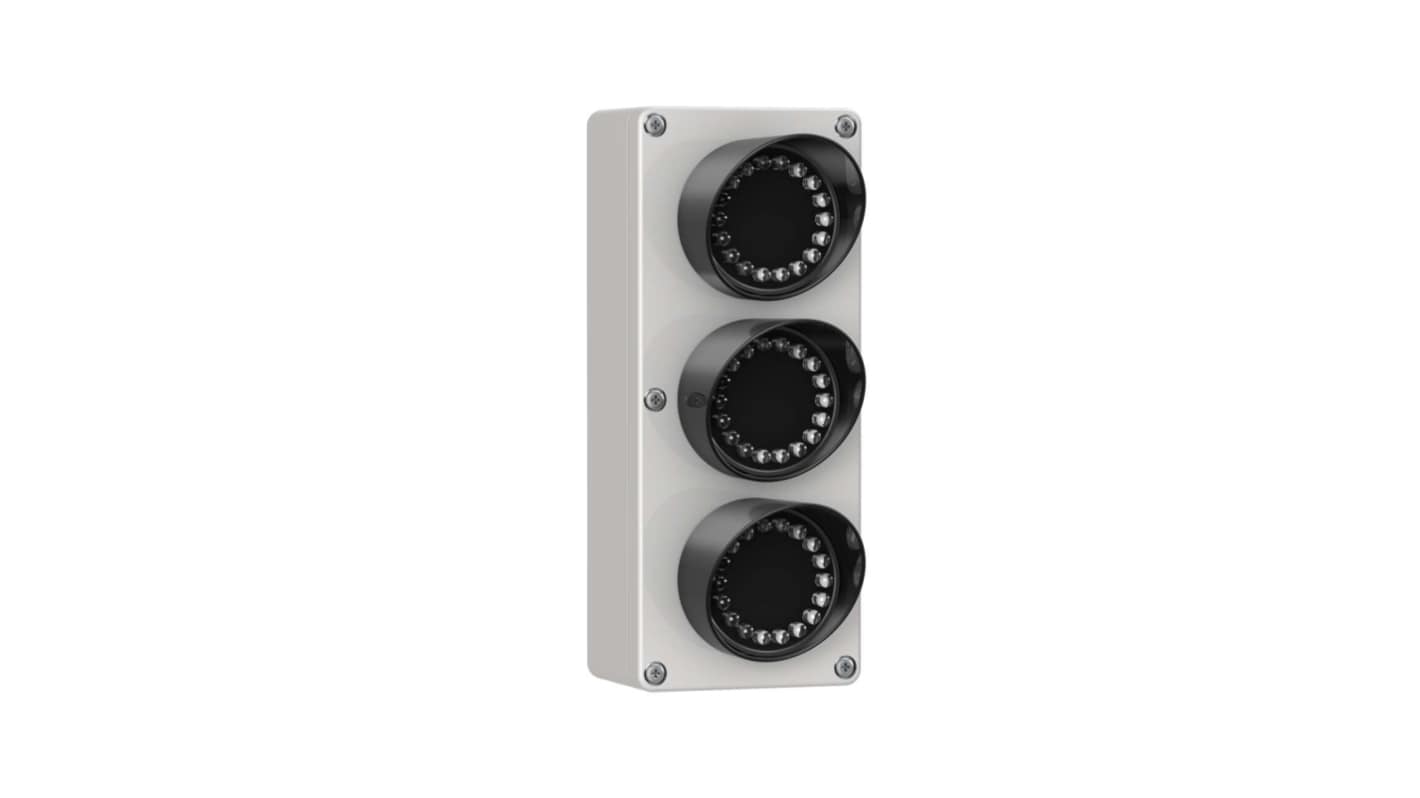 Banner EZ LIGHT SP Series Green, Red, Yellow Signal Tower, 3 Lights, 15 → 30 V dc, Base-mounted