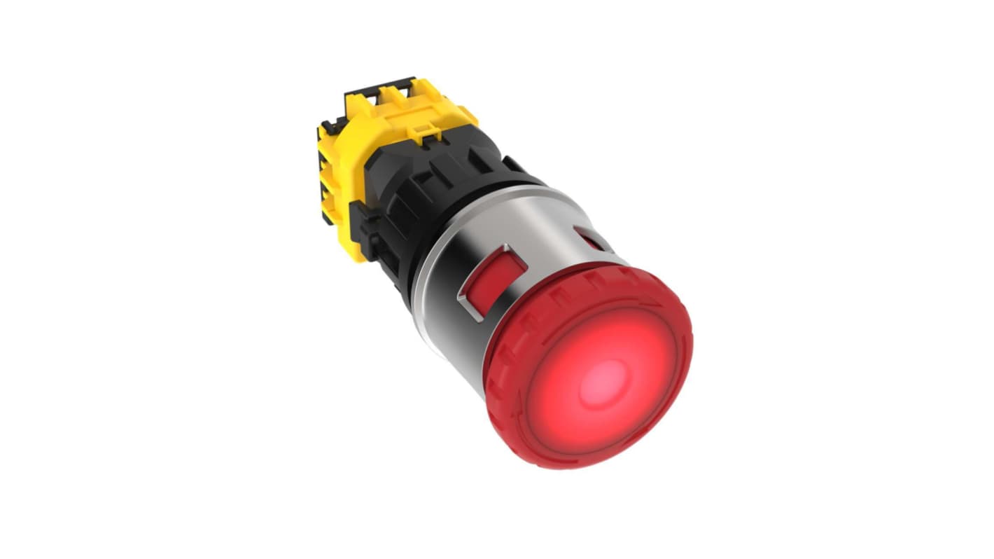 Banner SSA-EB Series Push to Shut Off, Turn Release Illuminated Emergency Stop Push Button, Panel Mount, 30mm Cutout, 3