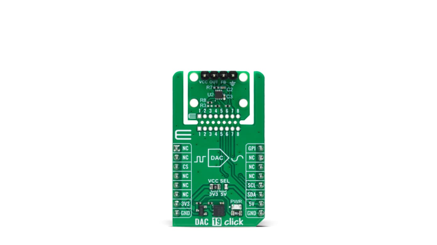 MikroElektronika MIKROE-6406, 10 Bit Automotive Grade Voltage-Output Digital To Analog Converter From Texas Instruments
