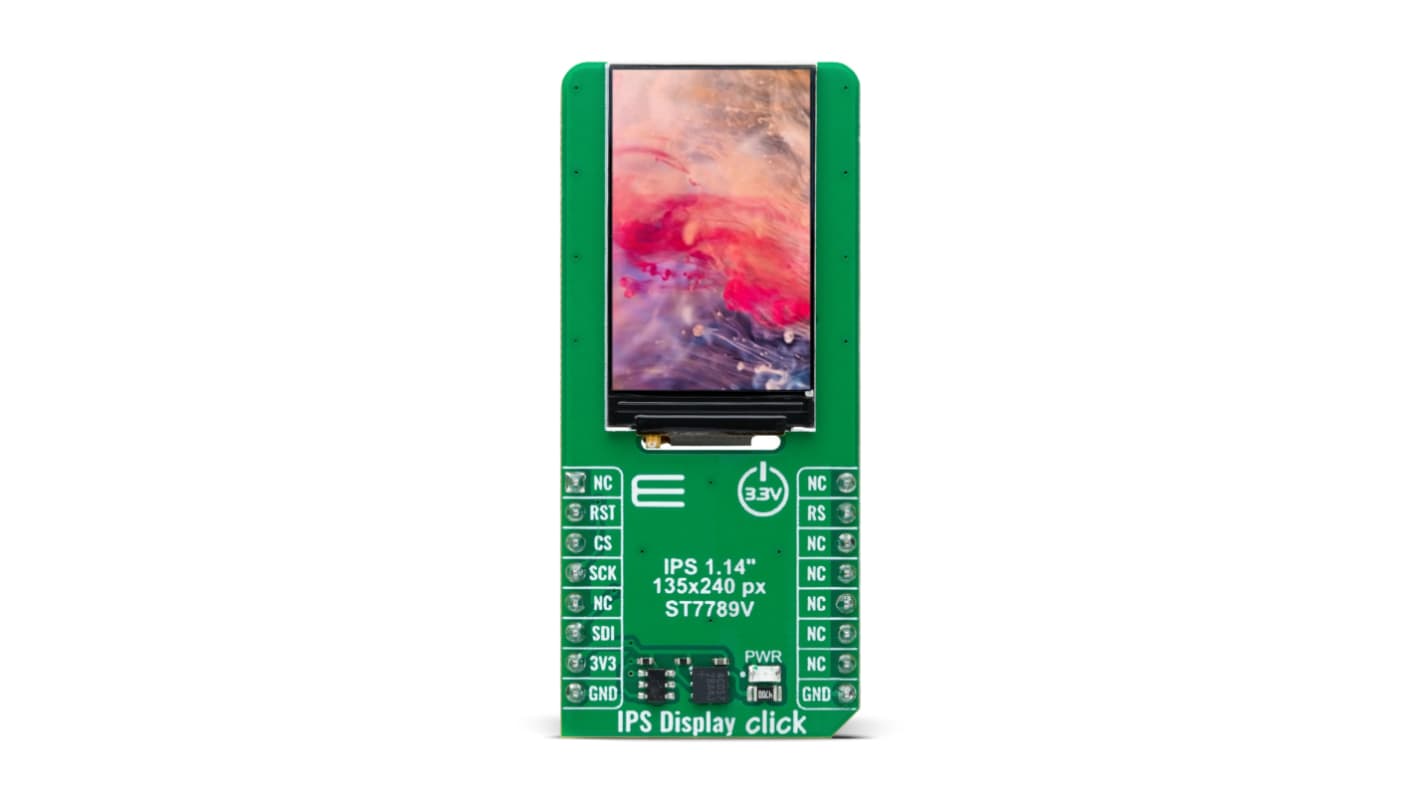 MikroElektronika MIKROE-6077, 1.14 Inch TFT LCD Display Without Touch Panel From Eastrising Technology 1.14in LCD
