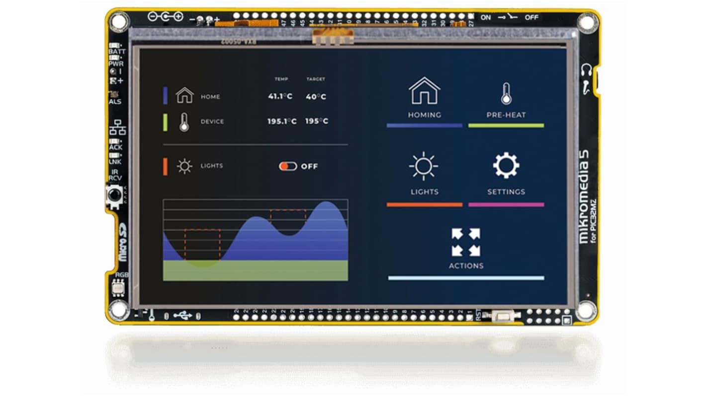 MikroElektronika MIKROE-6162 TFT LCD Module / Touch Screen, 5in, 800 x 480pixels