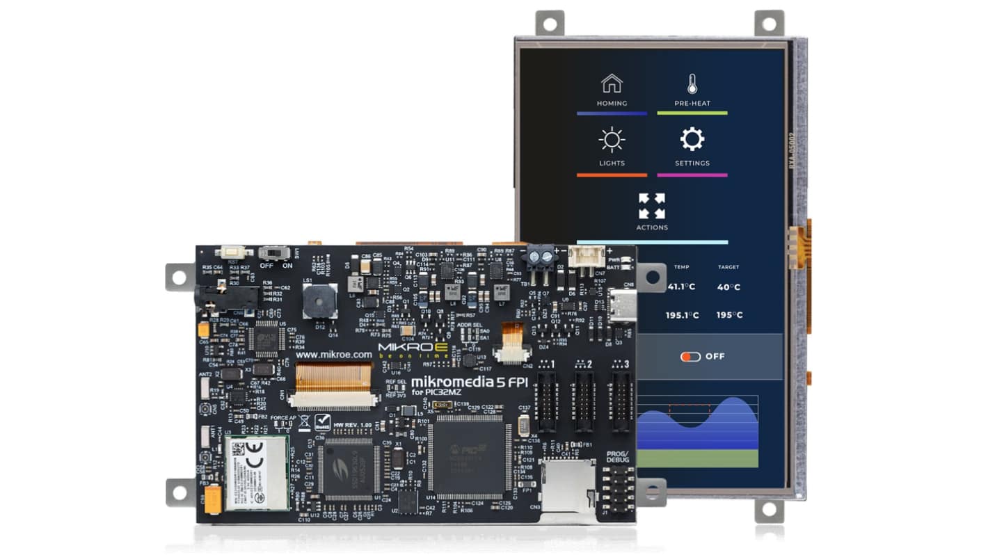 MikroElektronika MIKROE-6161 LCD Module / Touch Screen, 5in, 800 x 480pixels
