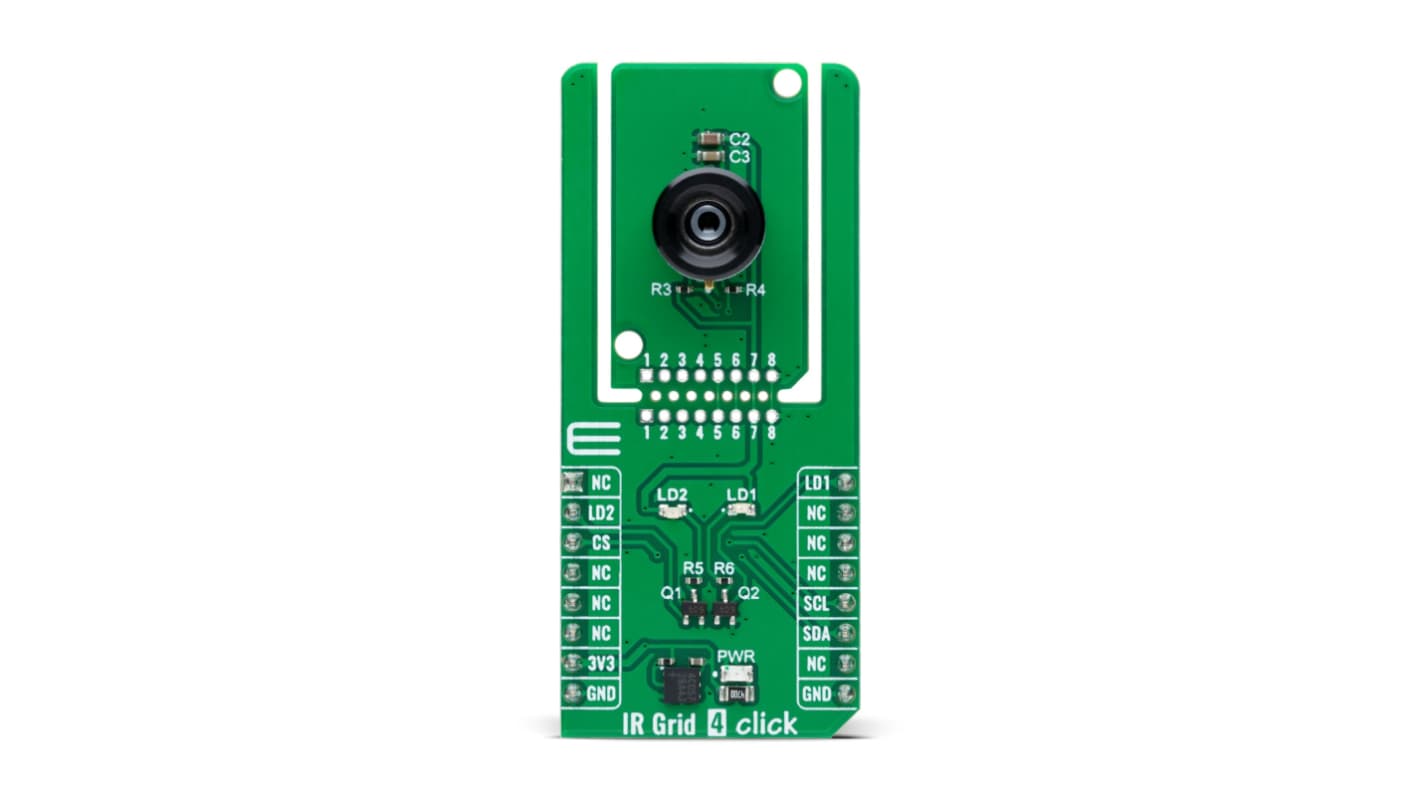 MikroElektronika MLX90641 16x12 IR array Infrared (IR) Sensor Development Module for MLX90641 And Many More, Industrial