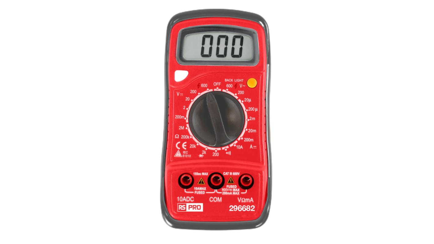 RS PRO Digital Digital Multimeter, 10A dc Max, 600V ac Max