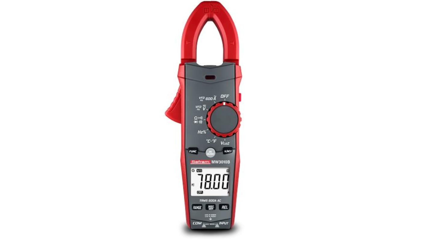 Sefram MW3010B Clamp Meters, Max Current 600A ac CAT III 1000 V V, CAT IV 600V V