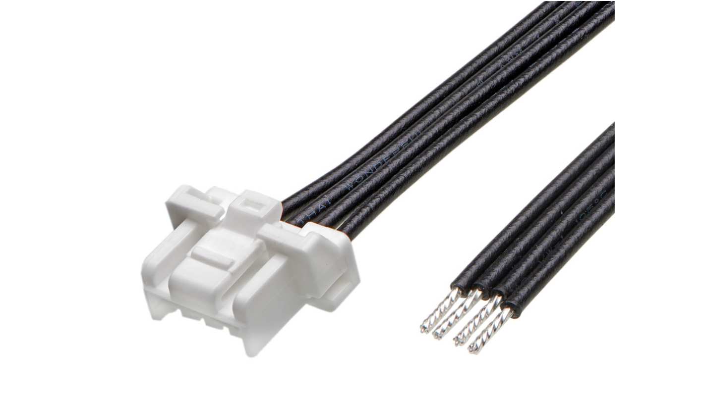 Molex 4 Way Male CLIK-Mate to 4 Way Wire to Board Cable, 300mm